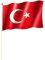 Stockflagge/Stockfahne TÜRKEI Flagge/Fahne ca. 30 x 45 cm mit ca. 60cm Stab/Stock