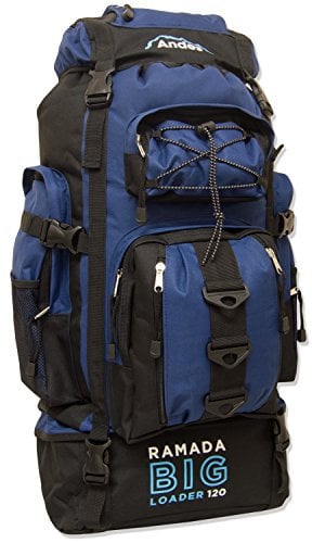 Andes Navy Blue Ramada 120L Extra Large Hiking Camping Backpack/Rucksack Luggage Bag