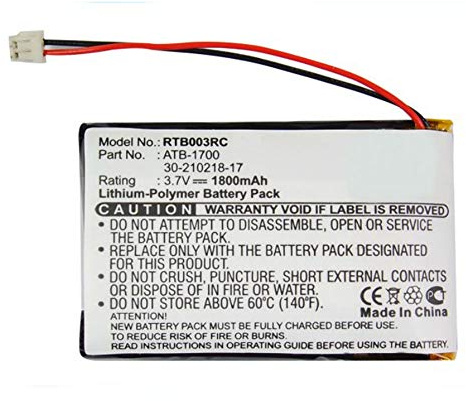 subtel Akku kompatibel mit RTI T3V, T3-V Plus, T3-Vplus, 30-210218-17 | 1800mAh, 3.7V, Lithium-Polymer für RTI ATB-1700