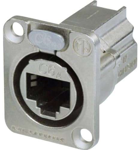 Neutrik NE8FDX-P6 - CAT6A Durchgangsbuchse geschirmt und vernickelt, D-Form