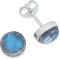 Ohrstecker 925 Silber Mondstein weißer Stein schimmer Edelstein Ohrringe echt Silber Damen Sterling Silber Stecker Geschenk(MOS-042-04)