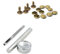 Set 100 Stück Double Cap Stahlrohr Nieten und Stift leathercrafts Ohrstecker Repair Fassung Punch hand Qualitätswerkzeug von Hochzeit Decor, metall, bronze, 12 mm