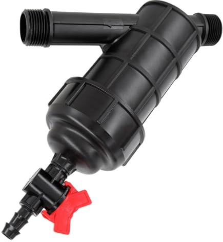 REKUBIK Wasserfilter Siebfilter 2X Außengewinde mit Spülhahn Größe 1 AG x 1 AG