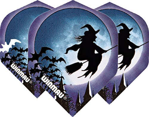 WINMAU Mega Standard Blau Hexenpfeilflüge - 1 Set pro Packung (insgesamt 3 Flüge)