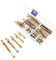 binifiMux Baby Crib Hardware Ersatzteile, verzinkt, Innensechskantschrauben, Zylindermuttern-Set für Kinderbett, Kinderstühle, Bettmöbel, M6 x 35 mm, 45 mm, 55 mm, 65 mm, 75 mm