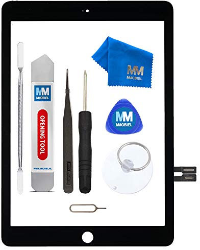 MMOBIEL Digitizer Display Glas kompatibel mit iPad 6. Gen 2018 9.7 Inch (Schwarz) Touchscreen Ersatzteil Inkl Werkzeugset