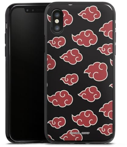 DeinDesign Silikon Hülle kompatibel mit Apple iPhone X Case schwarz Handyhülle Offizielles Lizenzprodukt Naruto Shippuden Akatsuki