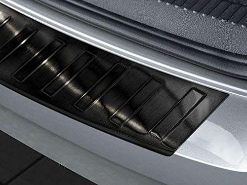 Ladekantenschutz aus Edelstahl in anthrazit mit 3D Abkantung passend für Skoda Fabia III Combi ab 2015-8/2018 AZUGA AZ30000012