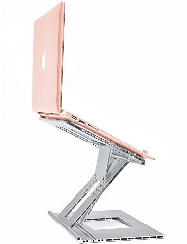 Adjustable Laptop Stand for Desk Portable, foldable Aluminum Ventilated Laptop Holder Riser for MacBook Pro Tablet Ipad Stand, 7 Height, 10-17 inch Notebook Tablet