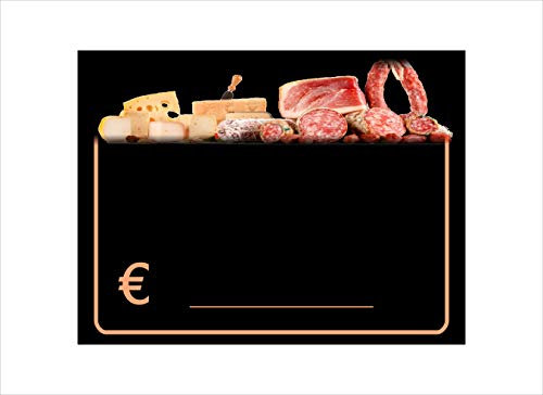Lot de 30 etiquettes de prix porte prix tableau de prix marqueur plastifies pour viandes et fromages charcuterie 8,3x11,3 centimètres + 30 supports + 1 marqueur non toxique.