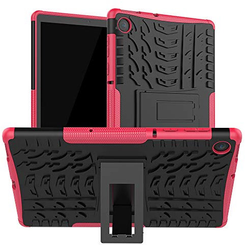 Kemocy Etui pour Lenovo Tab M10 FHD Plus TB-X606F/TB-X606X,PC + TPU avec Fonction de Support Coque de Protection pour Tablette Lenovo Tab M10 Plus 10,3 Pouces Housse Pochette,Rose