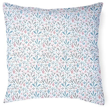 Amilian Kissenhülle, Zierkissenbezug, Kissenbezug ca. 80x80 cm; Deko; für Kissen, Kopkissen oder Dekokissen; für Sofa, Schlafzimmer, Wohnzimmer, als Balkon Dekoration; 100% Baumwolle Schneeball