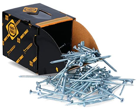 FORTE Tools Lot de 200 vis à bois universelles T15 3,5 x 20 mm (000040113861) à tête fraisée Torx en argent galvanisé