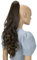 CAISHA 60cm Haarteil Ponytail Zopf Pferdeschwanz Haarverlängerung Voluminös Leicht Gewellt Dunkelbraun Mix H521