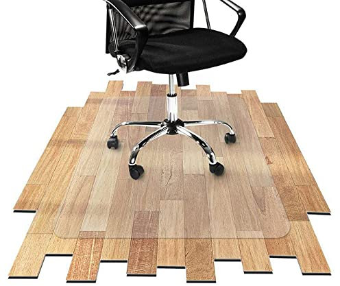 Bodenschutzmatte,Transparent Bürostuhlunterlage PVC matt Schreibtischunterlage Schutzteppich Kratzfest rutschfest Für Hartböden Laminat Parkett (80x160cm/3.14x6.29in)