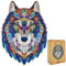 Lubiwood Verspielters Tierform-Holzpuzzle (21x15 cm) - Fördert Beobachtungsfähigkeiten und Zufriedenheit - kommt mit Holzgeschenkbox - Perfekt für Erwachsene (Wilder Wolf, Small (A5))