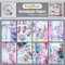 CrafTreat Decoupage-Papier zum Basteln - Frauen mit Blüten - A4 (8,3 x 11,7 Zoll) 8 Stück - Florales Scrapbook-Papier - Vintage-Damen-Design - Blumenmuster - Rosa Blumen