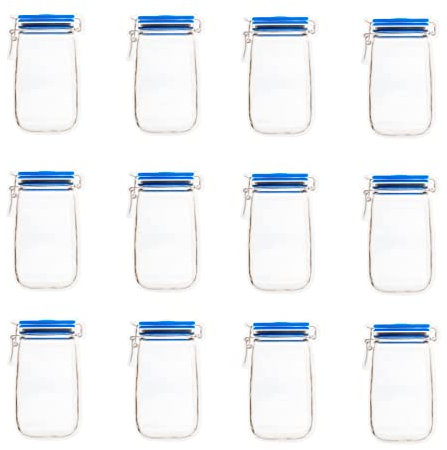 Invero 12 Pack of Reusable Mason Jar Zipper Bags - Airtight, Leakproof Zip-Lock Food Storage Saver Seal Bags - Ideal for Kitchen, Picnic Organizer, Spices, Treats, Travel, Camping & more (21 x 12cm)