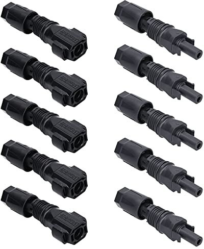 Phoenix Contact Sunclix Solarstecker 5 Paar I PV-C3M-S 2,5 4 6 Stecker I PV-C3F-S 2,5 4 6 Buchse I Schwarz I Sunclix Steckverbinder I für Solaranlagen