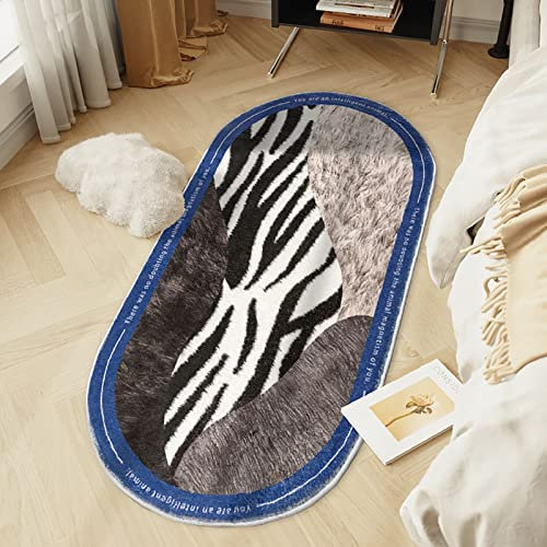 Vorleger,Teppich,Bodenmatte,Ovaler Tierteppich, bequemer, nicht fusselnder Bettvorleger for Schutz des Bodens,rutschfeste, langlebige Bodenmatte,weicher Druckbereich-B 50x150cm(1.6x4.9ft) ( Color : A