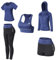 JULY'S SONG Yoga Kleidung Anzug 5er-Set Trainingsanzug Laufbekleidung Gym Fitness Kleidung (Marineblau,M)