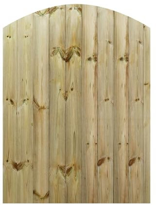 Bespoke Custom Made To Measure UPTO HEIGHT: 5ft (150cm High) Tongue & Groove Fully Framed Arch Top Pathway Garden Pedestrian Gate [Width Between 90CM to 105CM Hinge Pack Option Removed
