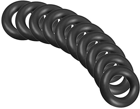 QUARKZMAN 10 Stücke Nitrilkautschuk Gummidichtung Dichtring 20mm x 10mm x 5mm für Wasserhahn Klempner Reparatur Dichtung Verbindung, Schwarz