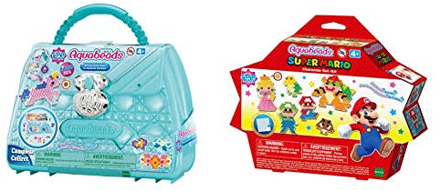 Aquabeads 31914 Deluxe Carry Case, Multicolor & 31946 Brothers Super Mario Character Set