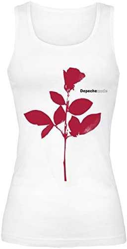 Depeche Mode Rose Frauen Top weiß XXL 100% Baumwolle Band-Merch, Bands, Nachhaltigkeit