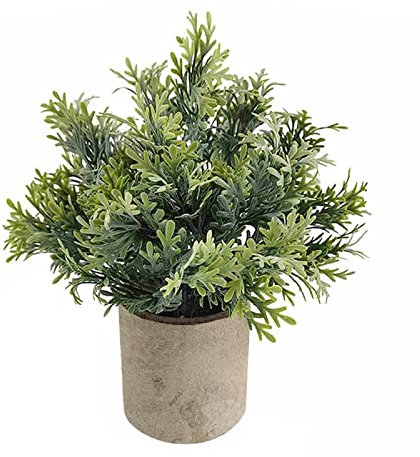 LAMKUR Künstliche Blumen Künstlicher Eukalyptus Im Topf, Rosmarin, Falsche Blumen, Grüne Pflanzen, Künstliche Pflanzen, Zylindrischer Fruchtfleischtopf, Künstliche Blumen, Hibiskus-Blätterteigpulver