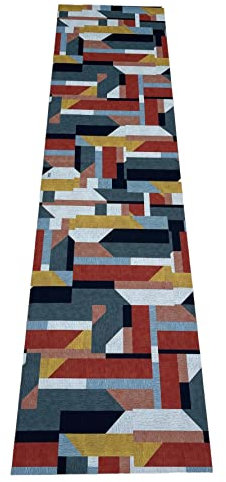 LaVelahome Alfombra de cocina antideslizante, diseño moderno, lavable a máquina (al metro, MONDRIARTE)