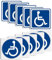 Jortmrd 10 Stück Behinderten Aufkleber Auto Rollstuhl Autoaufkleber Rollstuhlfahrer Aufkleber Behindertenschild UV Wetterfest Blau Weiß 13x13cm