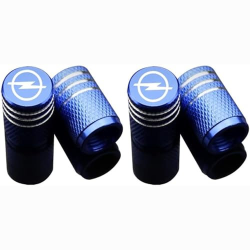 4 Stück Autoreifen Ventilkappen, für Opel Opc Astra Insignia Corsa Mokka Aluminiumlegierung Luftdicht Ventildeckel Ventil Kappen Auto Dekorations ZubehöR,C