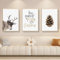 Trayosin 3er Premium Poster Set, Winter-Schnee-Landschaft Bild, Leinwand Gemälde Wandkunst Poster und Druck für moderne Wandbilder Wohnkultur, Weihnachtsdekoration (50x70cm)
