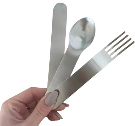 Posate da asporto 3 parti arancioni