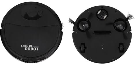Hztyyier 3-in-1-Roboter-Staubsauger, Intelligenter Saug-Mini-Wischroboter, 360-Grad-Rad, Vielseitige Leistung, Leistungsstarke Saugleistung für Bodenteppiche