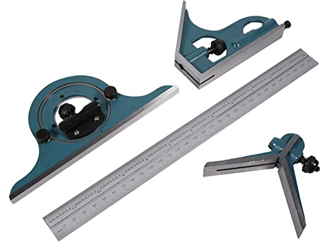 Edelstahl-Universal-Schräge, 180-Grad-Winkelkombination, Quadratisches Winkelmesser-Lineal-Set