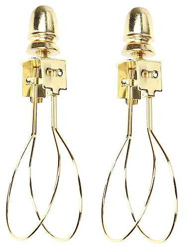 ANDRESLAD 2st Glühbirnen-clip Lampenschirm-knauf Propangasregler Glühbirnenclips Lampenschirm Glühbirne Clip Runde Glühbirnen Tischlampenschirme Clip Für Lampenschirm Adaptador Metall Golden