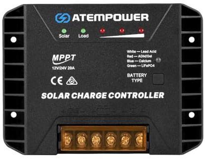 MPPT-Solar-Controller, Solarpanel-Laderegler, Haushalt PV-System automatische Aufladung Universalmodul ATEM POWER 12V/24V 20A