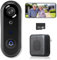 Video Doorbell Camera Wireless, No Monthly Fee, with Chime,32GB SD/Cloud Storage, Night Vision, Motion Detection,2 Way Audio, Real Time Alert,2.4G Wifi (J2)