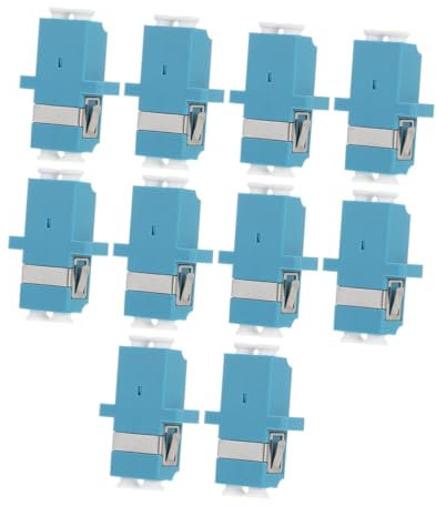 KONTONTY 10pcs Fiber Optic Adapter Optic Internet Cable Optical Network Terminal Internet Fiber Optical Adapter Internet Fiber Optical Coupler Adapter Connector Fiber Cable Sky- Plastic