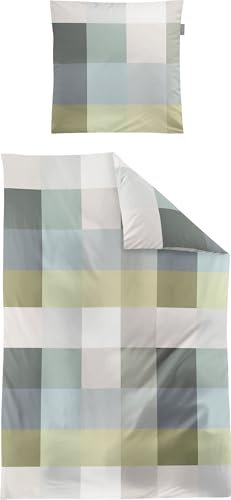 Irisette Bettwäsche Mako-Satin grün Größe 135x200 cm (80x80 cm)