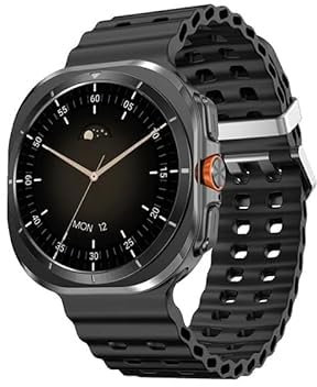 JINSHANGZI DT Watch Ultra 47mm Smart Watch 4GB Rom Video Player IP68 Waterproof Sport Smartwatch Wireless Charger NFC for Men Women (Black)