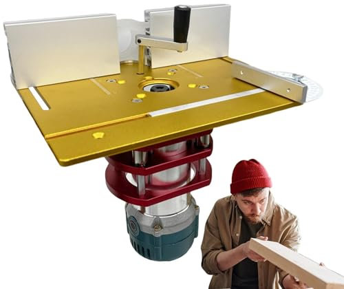 lisutupode Router Lift für Holzbearbeitung, Handbuch Rouuter Lift - Heavy Duty Wood Router Lift System Kit,Anti-Rust-Holzbearbeitungswerkzeuge praktischen klare Skalenwerkwerkzeuge für Holzarbeier