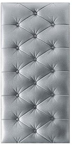 LIANTIAN Wandpolsterung, stoßfestes, abziehbares und aufklebbares Kopfteil mit weicher Polsterung, 3D-Wandpaneele für den Nachttisch oder Arbeitsbereich(Grey,70 * 35 cm)