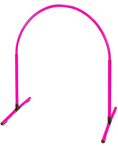 SPORTIKEL24 Hoopers Hoop – wetterfest, VDH-konform & farbig – mit Stecksystem für sicheres Hundetraining – aus robustem Kunststoff – Flexibler Hundesport-Reifen mit Stecksystem – Pink/Pink