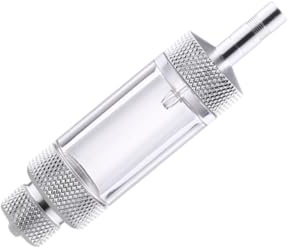 KOMBIUDA Bubble Counter Single Head Aluminium mit Rückschlagventil für Aquarium Präzise Blasenzählung Schutz Teich Aquarienzubehör