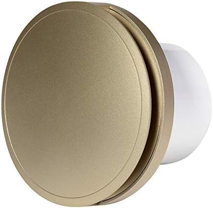 Gold Bathroom Extractor Fan 100mm with Timer Function, ABS Plastic, 15W Motor, Wall or Ceiling Mount, 32dB Noise Level