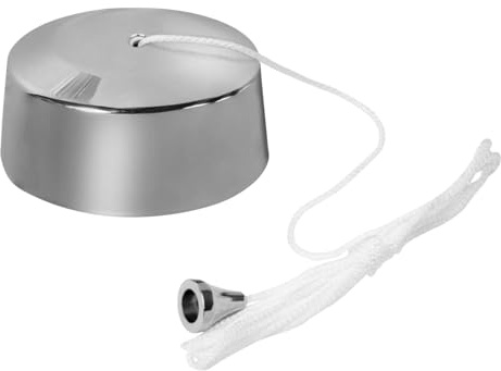 CED Chrome Pullcord Switch, 2-Way Ceiling Mounted, 10A Bathroom Light Pull Cord, BSEN 60669 Certified