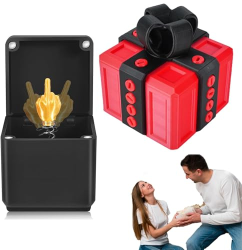 Caja Regalo Dedo Medio - Caja De Broma con Tornillos, Annoying Gift Box, Sorpresa Pop-Up 3D, Cajas De Regalo Regalo Divertido Bromas para Adultos, Oficina, Día de San Valentín y Cumpleaños